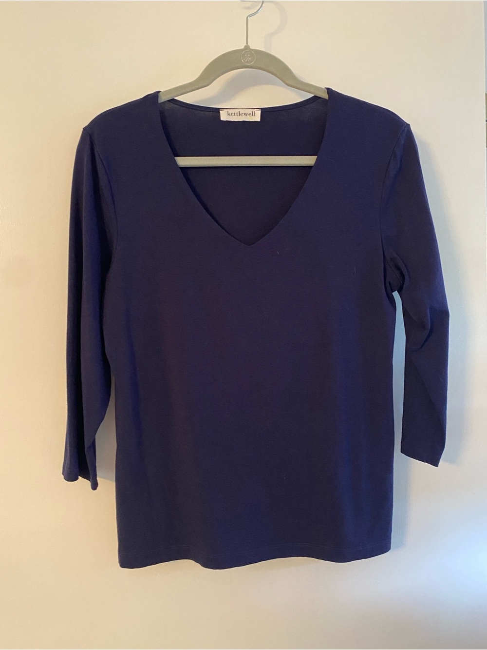 Kettlewell Deep Navy V-Neck 3/4 Length Sleeve Tee